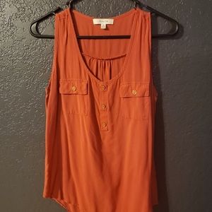 Orange blouse with pockets